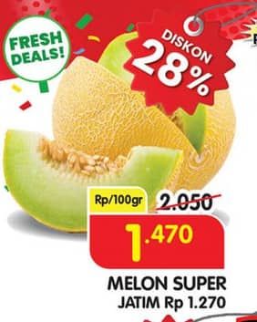 Promo Harga Melon Super per 100 gr - Superindo