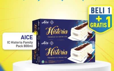 Promo Harga Aice Ice Cream Histeria Vanila Family 800 ml - Hypermart