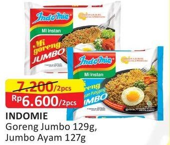 Promo Harga INDOMIE Mi Goreng Jumbo Ayam Panggang, Spesial 127 gr - Alfamart