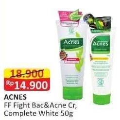 Promo Harga ACNES Facial Wash Fights Bacteria Acne Care, Complete White 50 gr - Alfamart