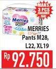 Promo Harga Merries Pants M28, L22, XL19 19 pcs - Hypermart