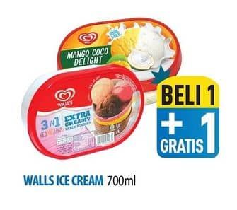 Promo Harga Walls Ice Cream 700 ml - Hypermart