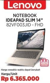 Promo Harga Lenovo Notebook Ideapad Slim 14" 82VF003JID - FHD  - COURTS