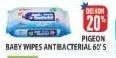 Promo Harga PIGEON Baby Wipes Anti Bacterial 60 pcs - Hypermart