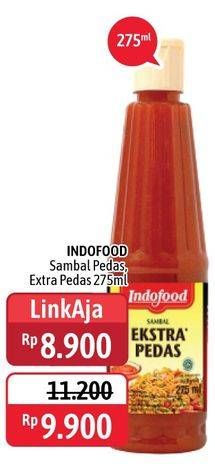 Promo Harga INDOFOOD Sambal Ekstra Pedas, Pedas 275 ml - Alfamidi