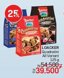 Promo Harga Loacker Quadratini Wafer All Variants 125 gr - LotteMart