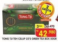 Promo Harga Tong Tji Teh Celup Green Tea per 3 box 25 pcs - Superindo