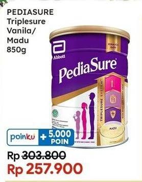 Promo Harga Pediasure Triplesure Vanila, Madu 850 gr - Indomaret