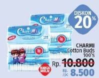 Promo Harga CHARMI Cotton Buds 100 pcs - LotteMart