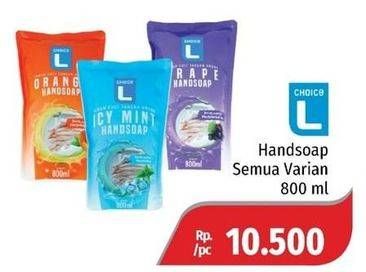 Promo Harga CHOICE L Handsoap All Variants 800 ml - Lotte Grosir