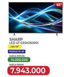 Promo Harga Sharp 4T-C65HJ6000I 65 inch 4K Frameless Google TV  - Yogya