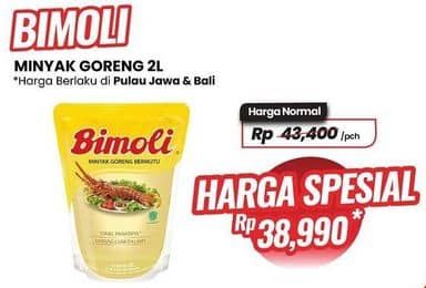 Promo Harga Bimoli Minyak Goreng 2000 ml - Carrefour