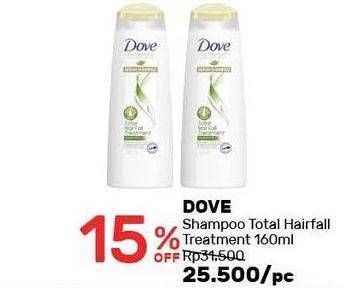 Promo Harga DOVE Shampoo Total Hair Fall 160 ml - Guardian