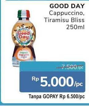 Promo Harga Good Day Coffee Drink Originale Cappucino, Tiramisu Bliss 250 ml - Alfamidi