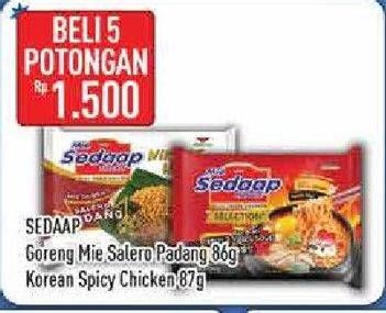 Promo Harga SEDAAP Mie Goreng/Korean Spicy  - Hypermart