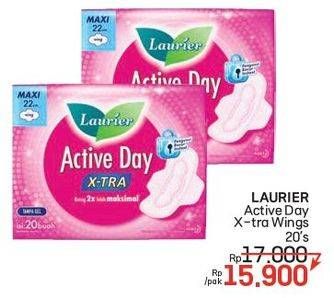 Promo Harga Laurier Active Day X-TRA Wing 22cm 20 pcs - Lotte Grosir