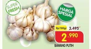 Promo Harga Bawang Putih per 100 gr - Superindo