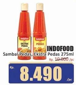 Promo Harga INDOFOOD Sambal Pedas, Ekstra Pedas 275 ml - Hari Hari