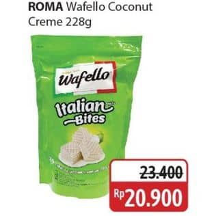 Promo Harga Roma Wafello Bites Coconut 228 gr - Alfamidi