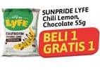 Promo Harga Sunpride Lyfe Cavendish Banana Chips Chili Lemon, Chocolate 55 gr - Alfamidi