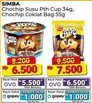 Promo Harga Simba Cereal Choco Chips Coklat 55 gr - Alfamart