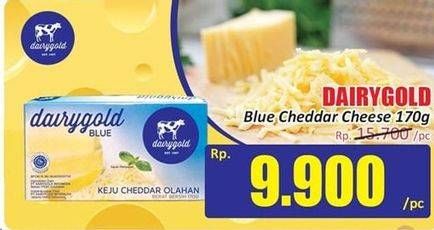 Promo Harga DAIRYGOLD Blue Keju Cheddar Olahan 170 gr - Hari Hari