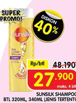 Promo Harga Sunsilk Shampoo 320 ml - Superindo