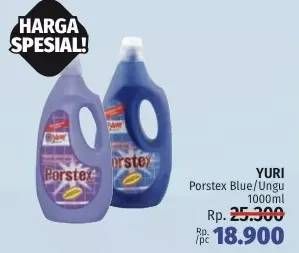 Promo Harga YURI PORSTEX Pembersih Porselen Biru, Purple 1000 ml - LotteMart