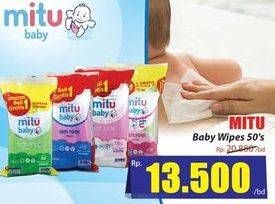 Promo Harga MITU Baby Wipes 50 pcs - Hari Hari