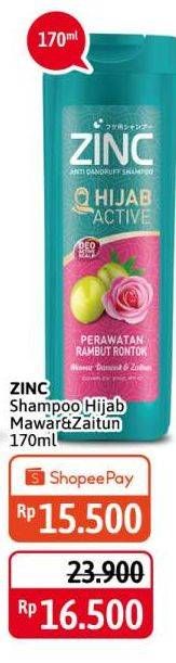 Promo Harga ZINC Shampoo Hijab Active Perawatan Rambut Rontok 170 ml - Alfamidi