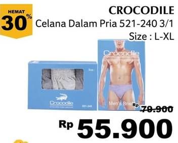 Promo Harga CROCODILE Pakaian Dalam Pria 521-240  - Giant