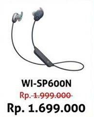 Promo Harga SONY WI-SP600N Sports Wireless Noise Cancelling In-ear Headphones  - Hartono