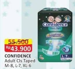 Promo Harga Confidence Adult Diapers Classic Night L7, M8, XL6 6 pcs - Alfamart