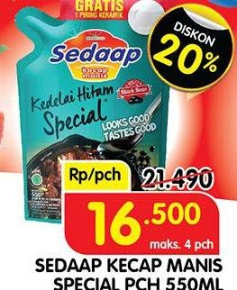 Promo Harga SEDAAP Kecap Manis Kedelai Hitam Special 550 ml - Superindo