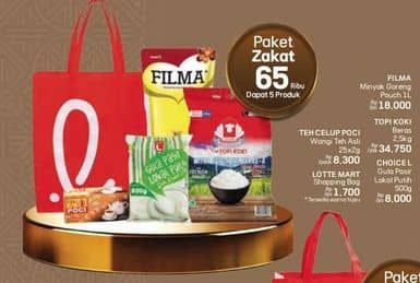 Filma Minyak Goreng Teh Celup Poci + Topi Koki Beras + Lottemart Shopping Bag + Choice L Gula Pasir