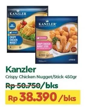 Promo Harga Kanzler Chicken Nugget Crispy, Stick Crispy 450 gr - TIP TOP