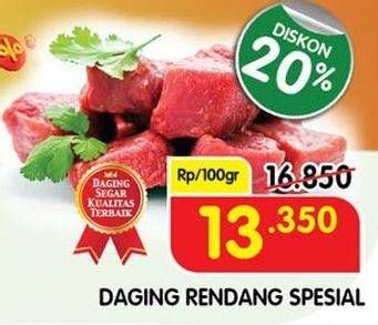 Promo Harga Daging Rendang Sapi Spesial per 100 gr - Superindo