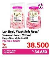 Promo Harga LUX Botanicals Body Wash Sakura Bloom, Soft Rose 900 ml - Carrefour