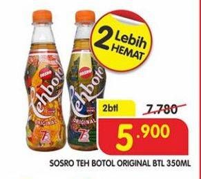 Promo Harga SOSRO Teh Botol Original per 2 botol 350 ml - Superindo