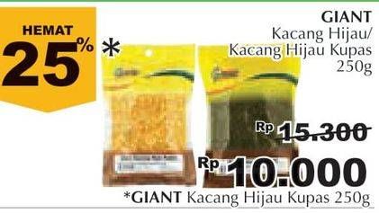 Promo Harga GIANT Kacang Kacangan Kacang Hijau Kupas 250 gr - Giant