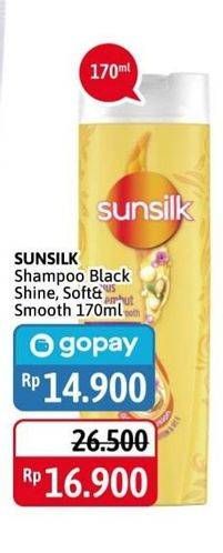 Promo Harga SUNSILK Shampoo Black Shine, Soft Smooth 170 ml - Alfamidi