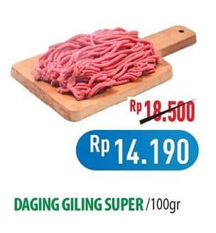 Promo Harga Daging Giling Sapi Super per 100 gr - Hypermart