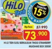 Promo Harga Hilo Teen Strawberry Milkshake 500 gr - Superindo