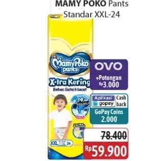 Promo Harga Mamy Poko Pants Xtra Kering XXL24 24 pcs - Alfamidi