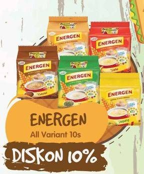 Promo Harga ENERGEN Cereal Instant All Variants per 10 sachet - Yogya