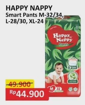 Promo Harga Happy Nappy Smart Pantz Diaper M32, M34, L28, L30, XL24 24 pcs - Alfamart