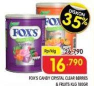 Promo Harga Foxs Crystal Candy Berries, Fruits 180 gr - Superindo