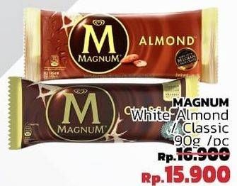 Promo Harga WALLS Magnum White Almond, Classic 90 ml - LotteMart