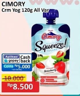 Promo Harga Cimory Squeeze Yogurt All Variants 120 gr - Alfamart