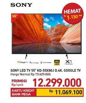 Promo Harga SONY 55X80J Ultra HD 4K Smart TV  - Carrefour